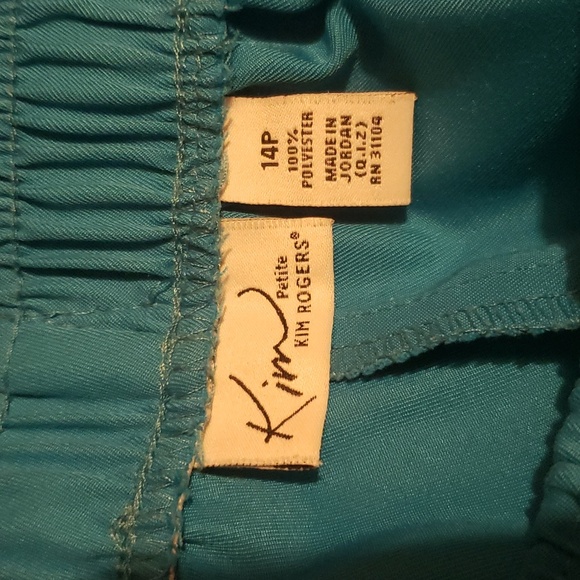 Kim Roger's Lady's Petite Capri Pants In Azure Blue - Picture 5 of 6